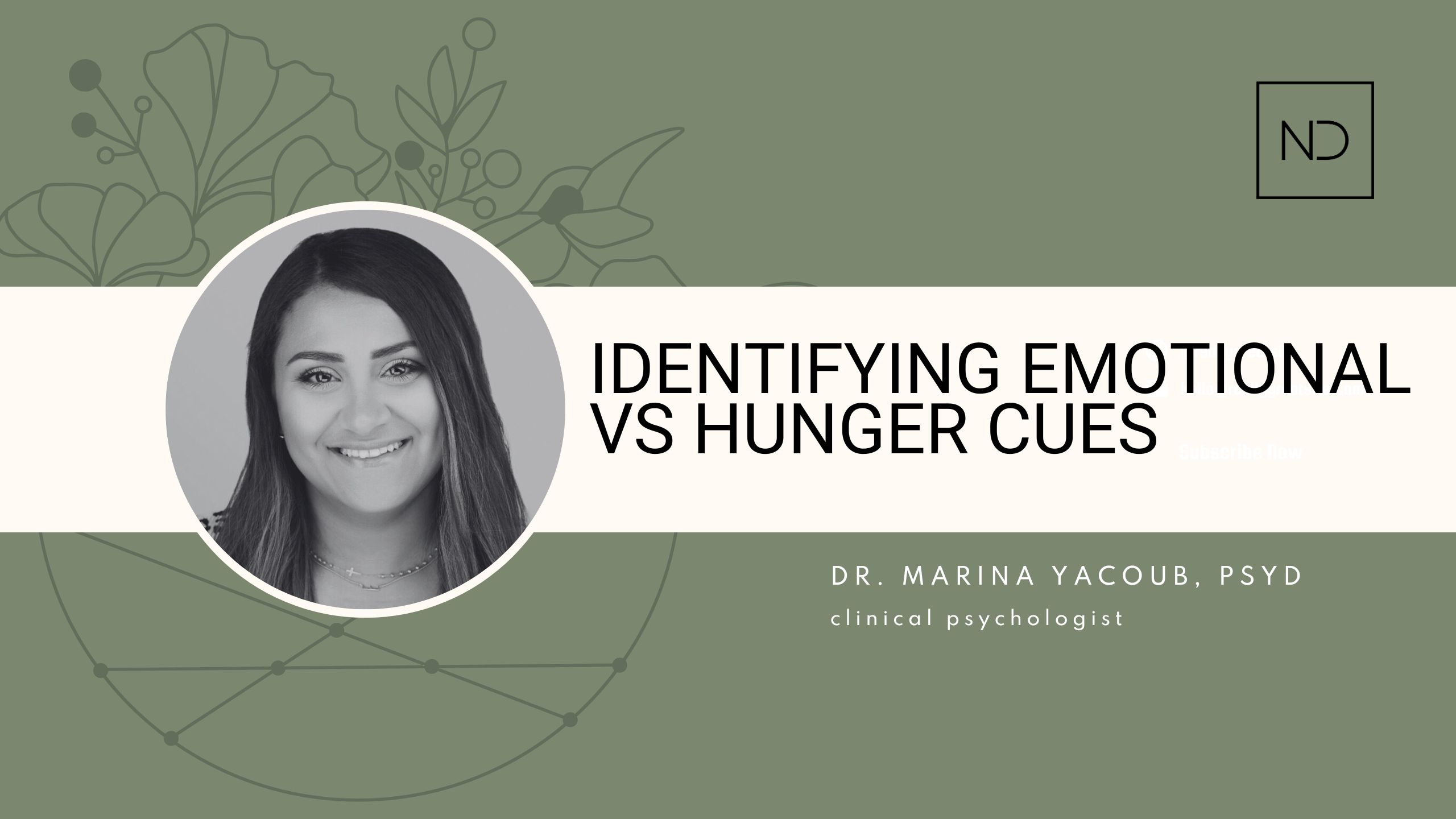 Identifying Emotional Vs Hunger Cues