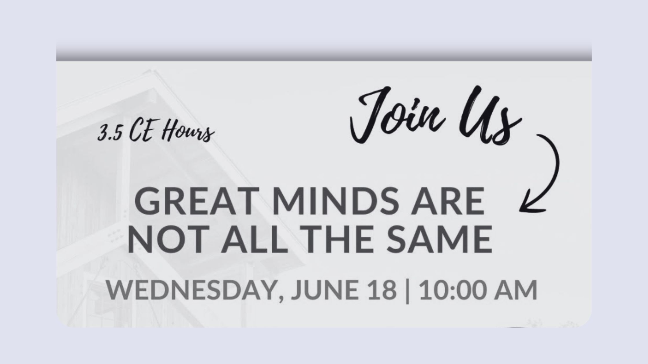 Great Minds Are Not All The Same